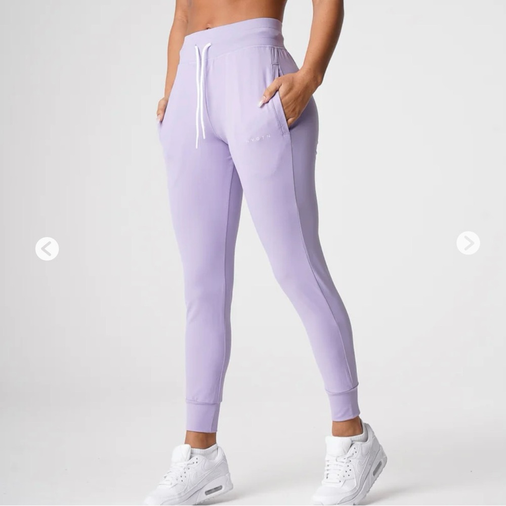 NVGTN Lilac Joggers Sz Small High Waisted Drawstring Sweatpants Athleisure Pants